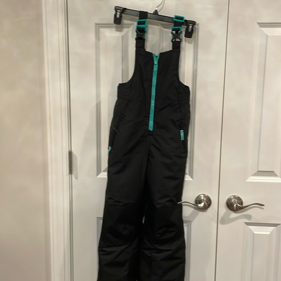 Black champion snowpants with turquoise zipper - Picture 1 of 4